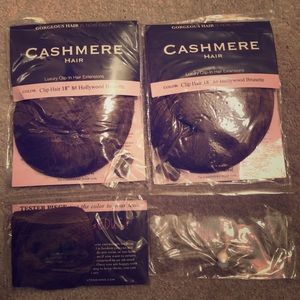 Cashmere hair extensions, 18 in Hollywood brunette